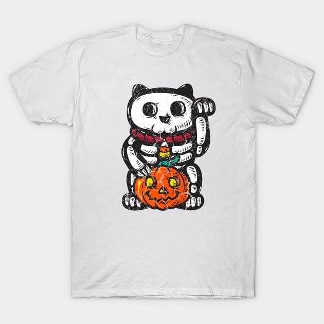 HALLOWEEN BONE CAT T-Shirt by Rhasani Tong Go